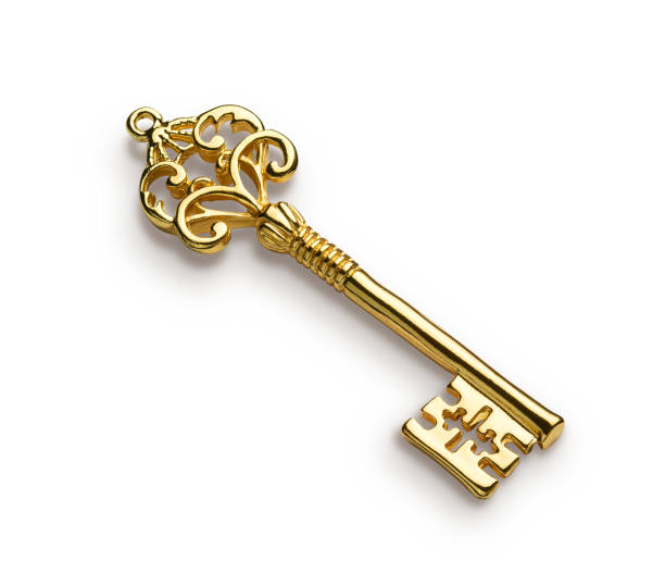 Elegant gold key symbolizing a master key system for homes and businesses in Austin TX, ensuring secure and convenient access control