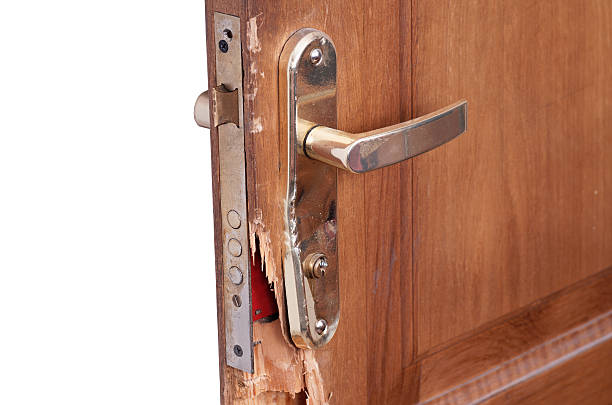 Broke Down The Door. Damage Door Lock after break in? 512 Locksmith is ready to serve
