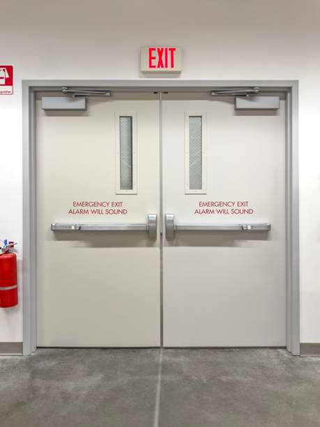 Emergency Exit Door In A Store 512 commercial locksmith is expert installing panic bar